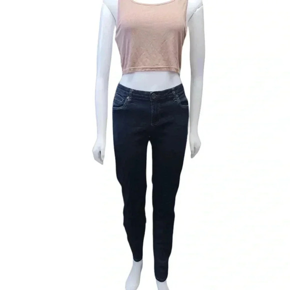 Kut from the Kloth Lucille Skinny Dark Wash Jeans Size 10 - Picture 2 of 13